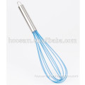 Hot selling colorful plastic handle food grade silicone egg whisk